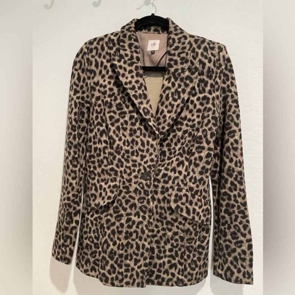 CAbi Leopard Print Blazer